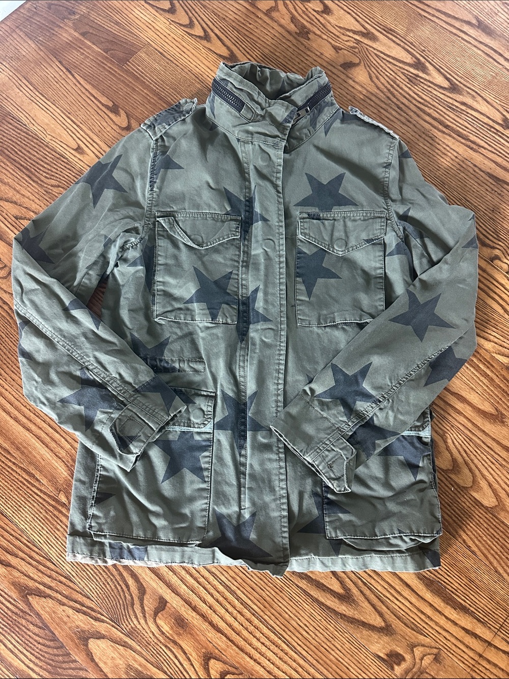 Olive Green Star Utility Jacket